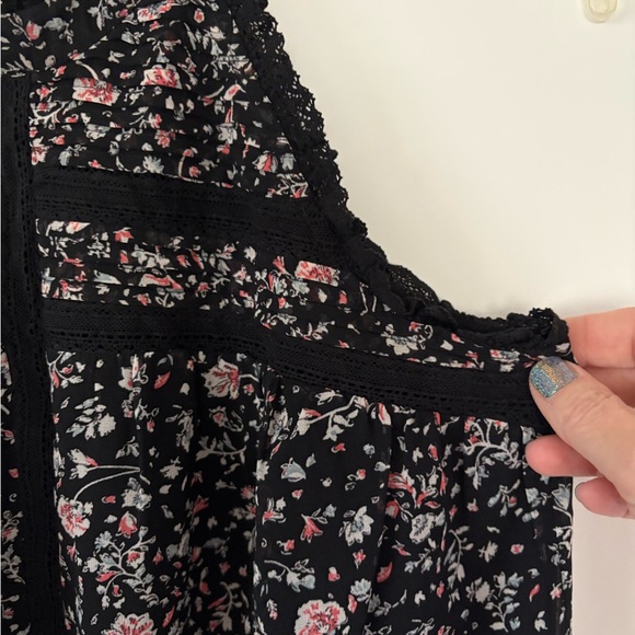 Maeve Black and Pink Floral Top - Picture 2 of 8